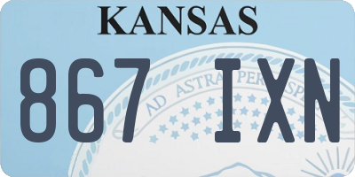 KS license plate 867IXN