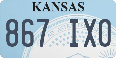 KS license plate 867IXO