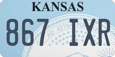 KS license plate 867IXR