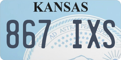 KS license plate 867IXS