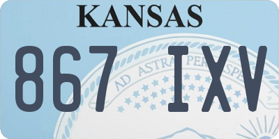 KS license plate 867IXV