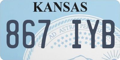 KS license plate 867IYB
