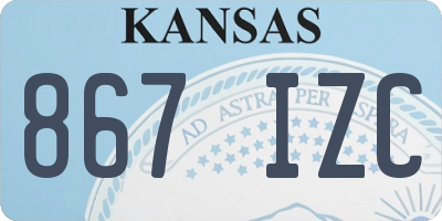KS license plate 867IZC
