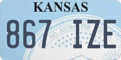 KS license plate 867IZE