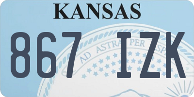 KS license plate 867IZK