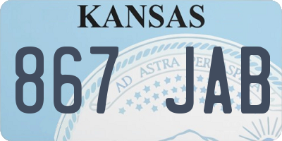 KS license plate 867JAB