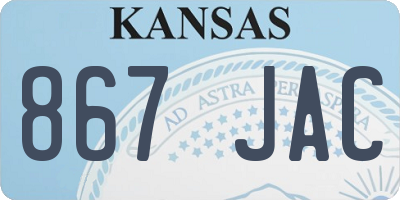 KS license plate 867JAC