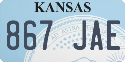 KS license plate 867JAE