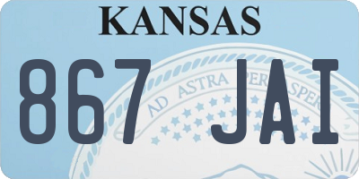 KS license plate 867JAI