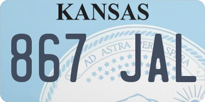 KS license plate 867JAL