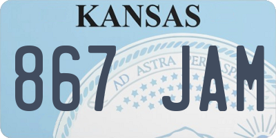 KS license plate 867JAM