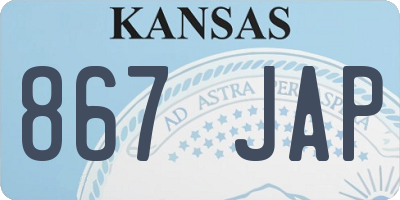 KS license plate 867JAP