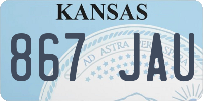 KS license plate 867JAU