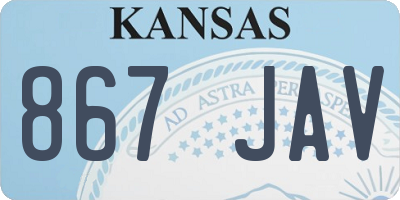 KS license plate 867JAV