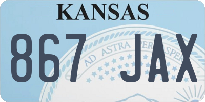 KS license plate 867JAX