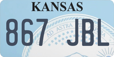 KS license plate 867JBL