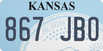 KS license plate 867JBO