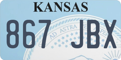 KS license plate 867JBX