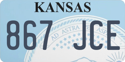 KS license plate 867JCE