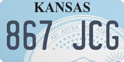 KS license plate 867JCG