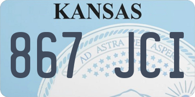 KS license plate 867JCI