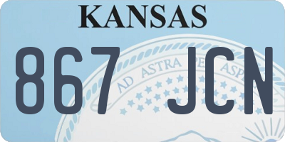 KS license plate 867JCN