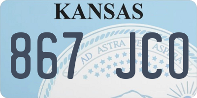 KS license plate 867JCO