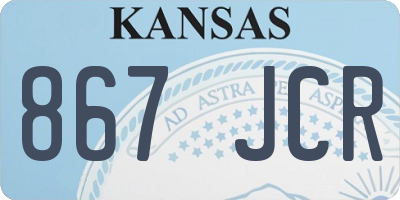 KS license plate 867JCR
