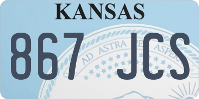 KS license plate 867JCS