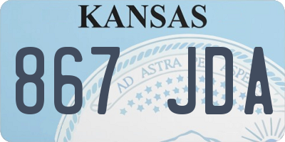 KS license plate 867JDA
