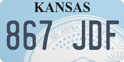 KS license plate 867JDF