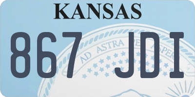 KS license plate 867JDI