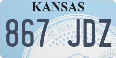 KS license plate 867JDZ