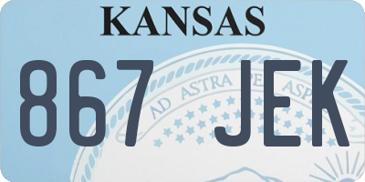 KS license plate 867JEK