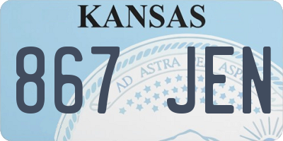 KS license plate 867JEN
