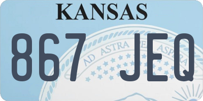 KS license plate 867JEQ