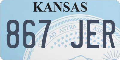 KS license plate 867JER