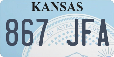 KS license plate 867JFA