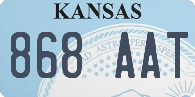 KS license plate 868AAT