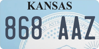 KS license plate 868AAZ