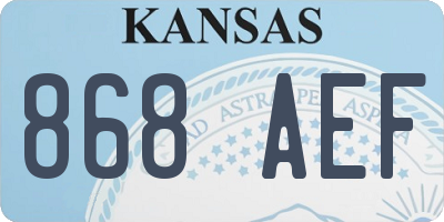 KS license plate 868AEF