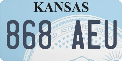 KS license plate 868AEU