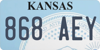 KS license plate 868AEY