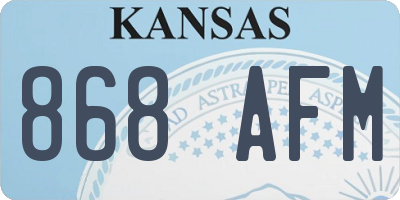 KS license plate 868AFM