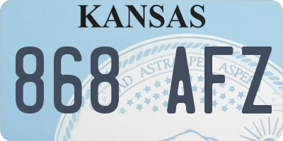 KS license plate 868AFZ
