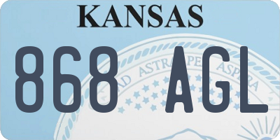 KS license plate 868AGL
