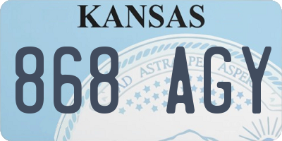 KS license plate 868AGY