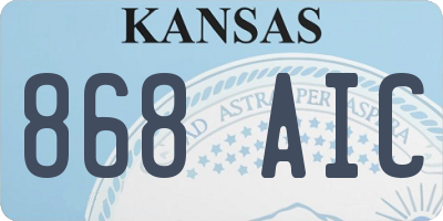 KS license plate 868AIC