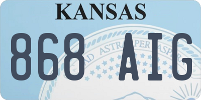 KS license plate 868AIG