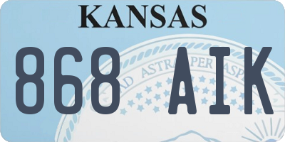 KS license plate 868AIK